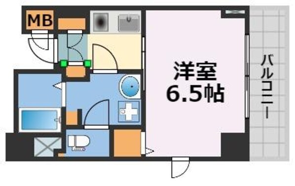 アクアプレイス東天満の物件間取画像